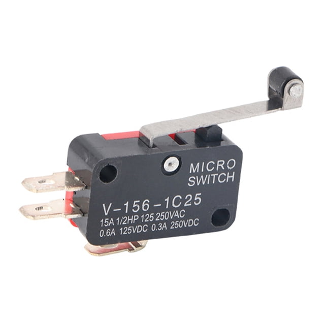 Eigraketly 10 Uds Micro interruptor de límite rodillo de bisagra larga acción momentánea Mini interruptor de límite automático V-156-1C25 Herramientas y ferretería Eigraketly GJ4177-00B