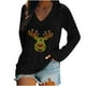 thumbnail image 1 of Tops de Mujer Camisas de Manga Larga Otoño Moda Causal Cuello en V Blusa Estampada Camiseta Otoño Odeerbi ODB148572, 1 of 5