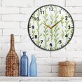 thumbnail image 6 of Acrylic Wall and Table Clock Vertical Green Sprigs 9.5in Modern Decor with Golden Hands, 6 of 12