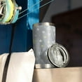 thumbnail image 3 of 20oz Insulated Tumbler, Travel Coffee Tumbler with Lid, Cup Holder Friendly Travel Coffee Mug, Stainless Steel Thermos, 20 Oz Tumbler, Reusable Insulated Coffee Mug with Lid ( Cute Star ), 3 of 7