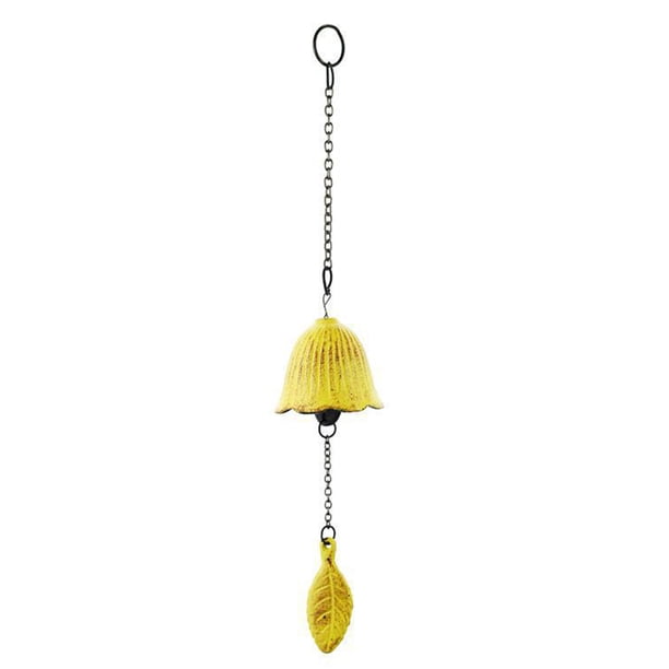 Campana de viento japonesa de hierro fundido para exteriores, pequeña campana de viento colgante retro para jardín, para buena suerte, decoración de patio y balcón.