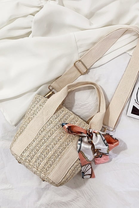 rattan shoulder bag