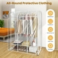 thumbnail image 6 of Clear Garment Rack Cover, Clothes Rack Cover with Reinforced Zippers, Waterproof PEVA Dustproof Protection（60\" x 20\" x 43.3\"）, 6 of 7