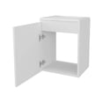 thumbnail image 4 of JERFIT 24 inch White Floating Bathroom Vanity with Integrated Porcelain Sink, Soft Close Door Wall Mount Modern Design for Small Space, 4 of 8