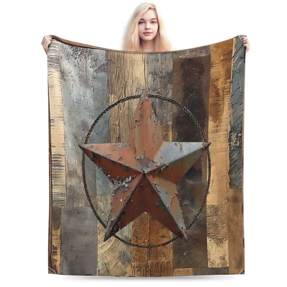 Western Texas Star Throw Blanket for Couch 50x40