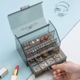 thumbnail image 4 of 1 caja de almacenamiento transparente para joyas, exhibición de joyas, pendientes, collares, tienda de almacenamiento (transparente)., 4 of 5