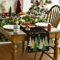 thumbnail image 4 of Touchbetter Xmas Trees Black Merry Christmas Table Runner, Seasonal Winter Kitchen Dining Table Decoration for Home Party Decor 13x60 Inch, 4 of 6