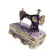 thumbnail image 1 of Máquina de almacenamiento de joyas Máquina de coser Figurina Aleación Atinguidad de la casa Caja del tesoro del tesoro para la estantería de la sala Púrpura, 1 of 10