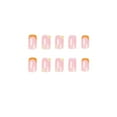 thumbnail image 3 of Fofosbeauty 24pcs Press on False Nails, Short Square Fake Nails, Pink Orange Daisy, 3 of 7