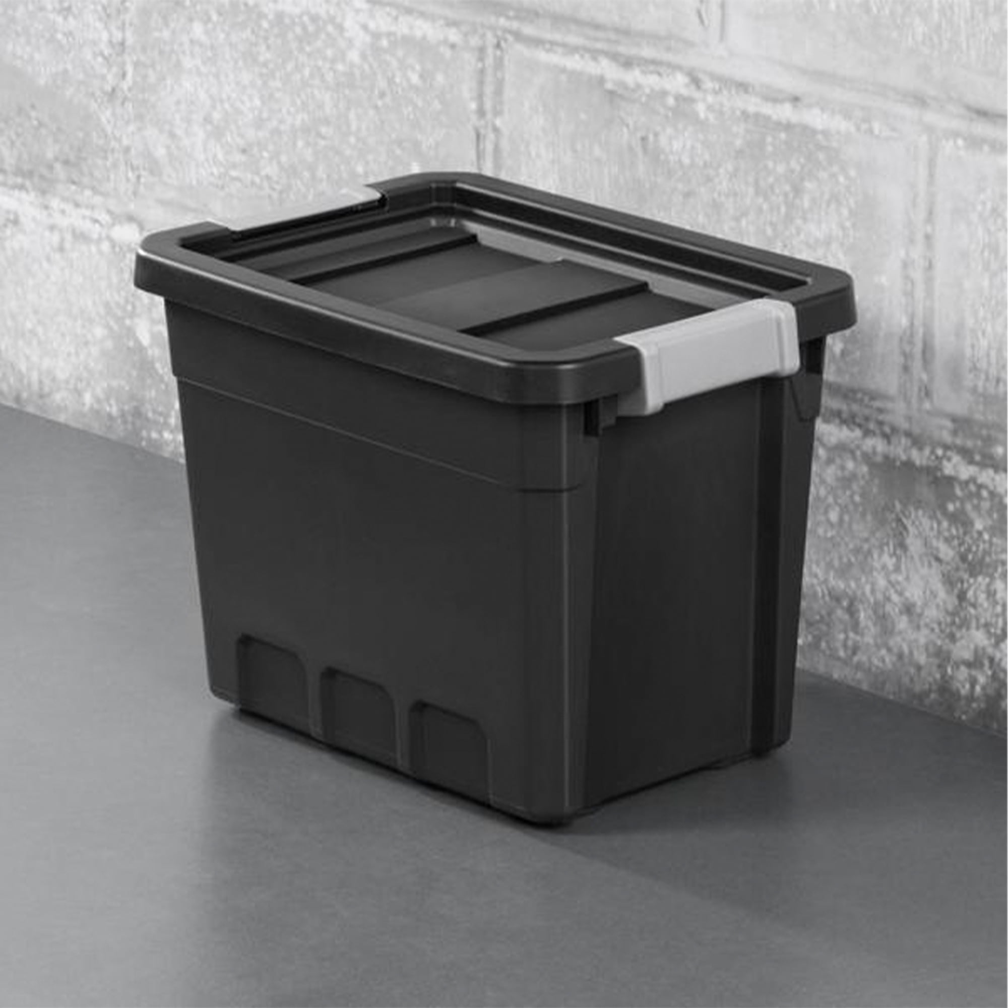 Large Storage Tote with Lid, 11x6x7.5-in.