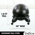 thumbnail image 2 of CanDo Plastic Ball Stool - Inflatable Ergonomic Backless Exercise Ball Chair With Air Pump for Home, Office, and Classroom, 2 of 6