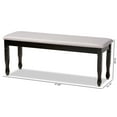 thumbnail image 7 of Skyline Decor Grey Fabric Upholstered and Dark Brown Finished Wood Dining Bench, 7 of 7