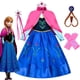 thumbnail image 2 of Disfraz de princesa Anna de Disney para niña, vestido de coronación, capa, traje de dibujos animados, disfraz de Halloween, fiesta de cumpleaños, vestido elegante, 2 of 5