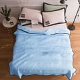 thumbnail image 2 of Winty Bed Sheet Sets,Soft Microfiber Queen Sheet Sets,Solid Color Silk Air Conditioning Blanket Cool Summer Quilted Blanket Absorbs Body Heat To Keep You Cool, 2 of 8