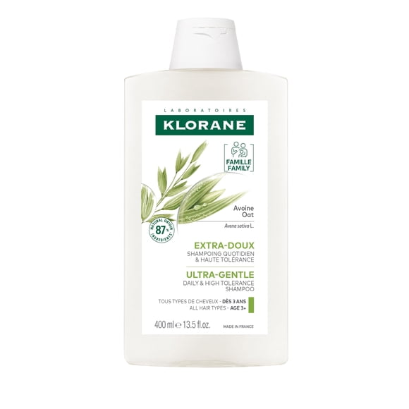 Klorane Ultra-Gentle Shampoo with Oat Milk, Suitable for the Entire Family, SLS and Paraben Free, 13.5 oz.