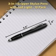 thumbnail image 5 of 10 Gripper Stylus Pens with LED Light Pack - Twist mechanism, Black Ink - Black, 5 of 5