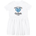 thumbnail image 3 of Inktastic Just a Little Greek Heritage Girls Toddler Dress, 3 of 5