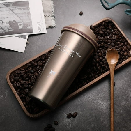 Stainless Steel Vacuum Insulated Coffee Cup Travel Flask Mug with Lid, 500ml (Best Deal On Ninja Coffee Bar)