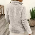 thumbnail image 4 of Fleece Pullover Women Long Sleeve Half Zip Sherpa Jacket with Side Pockets Soft Warm Trendy Teddy Winter Sweatshirts, 4 of 4