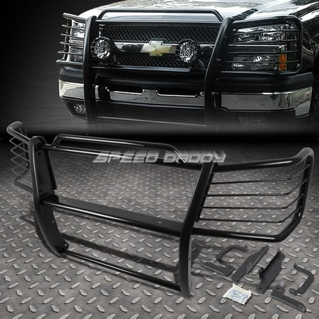 FOR 03-07 SILVERADO 2500HD 3500 BLACK MILD STEEL FRONT BUMPER BRUSH GRILLE GUARD