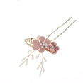 thumbnail image 2 of Juego de peinetas para el pelo para novia, accesorios para el cabello de boda, tocado de flores para mujer, color rosa, 4 Uds. JM, 2 of 5
