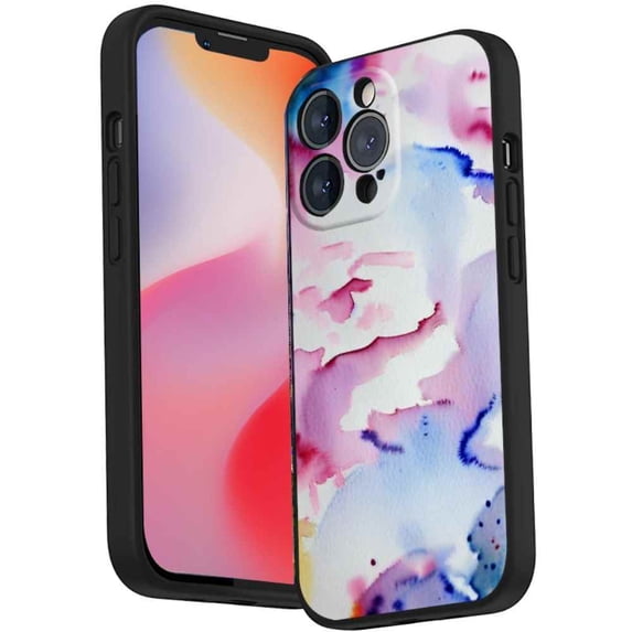 Watercolor-381 Phone Case, Degined for iPhone 14 Pro Max Case Men Women, Flexible Silicone Shockproof Case for iPhone 14 Pro Max
