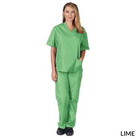 Natural Uniforms Unisex Solid V-Neck Medical Scrub Set Style 101