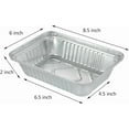 thumbnail image 2 of 25Pack Disposable Aluminum Foil Pans with Lids, Heavy Duty Bread Tins 2.25LB - Capacity 8.5x6.3” Takeout Pans, Tin Foil for Reheating, Baking, 2 of 4