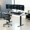 thumbnail image 3 of VIVO Black 48" Standing Desk Riser with Triple 21.5" to 27" Monitor Mount, 3 of 8