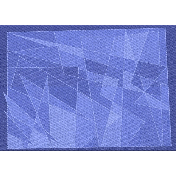 Ahgly Company Machine Washable Indoor Rectangle Transitional Sky Blue Area Rugs, 8' x 10'