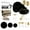 Black, variant on Smarty Clear Flat Round Disposable Plastic Tableware Set (120 Guests)