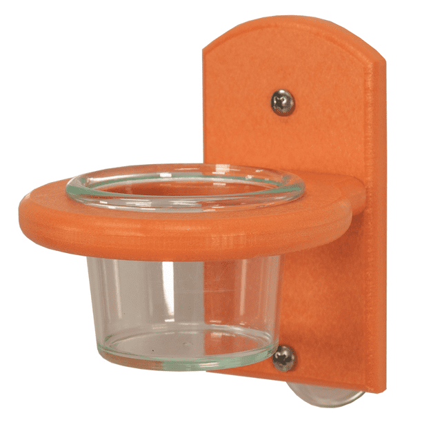 JCs Wildlife Orange Oriole Window Jelly Bird Feeder w/ Removable Jelly