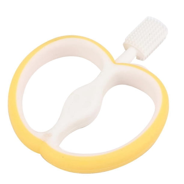 Fruit Shaped Silicone Baby Toothbrush Infant Oral Care Cleaning Training ToothbrushYellow