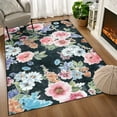 thumbnail image 2 of GUUCHA Floral Area Rug for Bedroom Soft Rugs Non Slip Carpet Vintage Rug,8'x10',Black/H19, 2 of 8