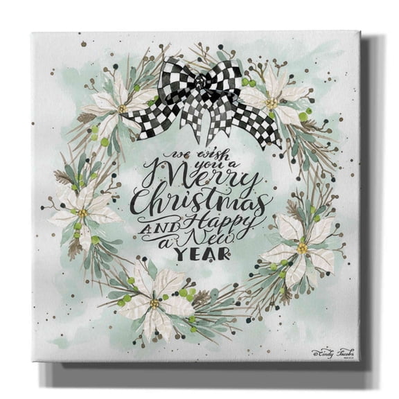 Epic Graffiti 'We Wish You a Merry Christmas' by Cindy Jacobs, Canvas Wall Art, 12"x12"