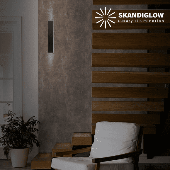 Lampara Pared Exterior Led Larga Impermeable 60x5cm