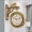 Gold, variant on Vintage Double Sided Metal Silent Quiet Wall Clock Art Decorative Double Faced for Home, Living Room, Outdoor, Garden Wall Decoration