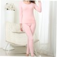 thumbnail image 4 of unbranded 2Ud Conjunto De Interior Térmica Rosa Para Mujer Con Material Elástico Y, 4 of 7