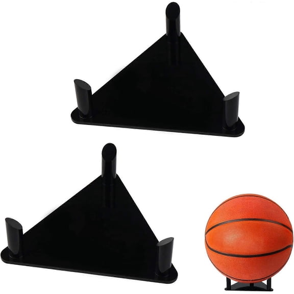 Acrylic ball rack holder, sports ball storage display rack for basketball, volleyball, soccer, rugby, 2-pack