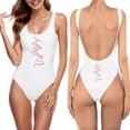 thumbnail image 1 of MKLEKYY Trajes De Baño Mujer Short Women Fashion Letter Print Piece Swimsuit Sexy Bikini Swimwear Bathing Sleeveless Backless Swimsuit 1376, 1 of 4