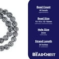thumbnail image 4 of The Bead Chest Terracotta Black & White Scratch Beads 16mm Black and White Round Clay Large Hole 24 Inch Strand, 4 of 4