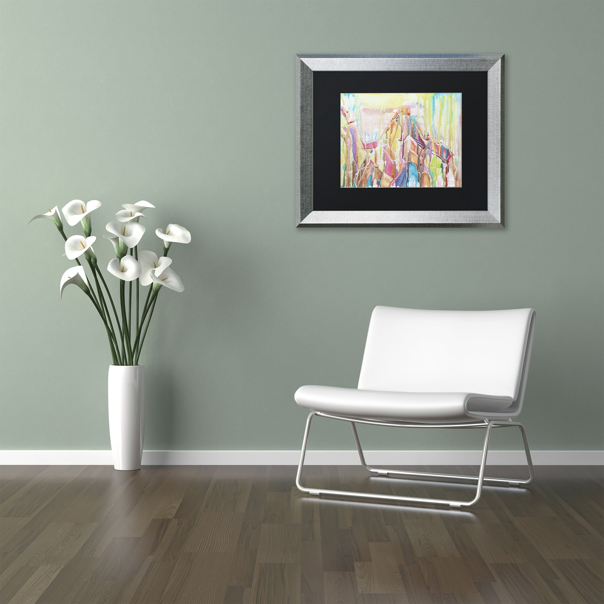 Trademark Fine Art "Sedona" Canvas Art by Lauren Moss Black Matte, Silver Frame