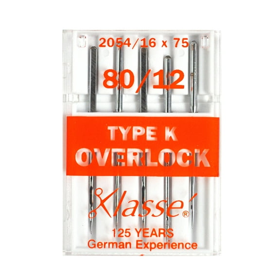 Klasse Serger Type K Overlock Size 80/12 Needles 5 Pack