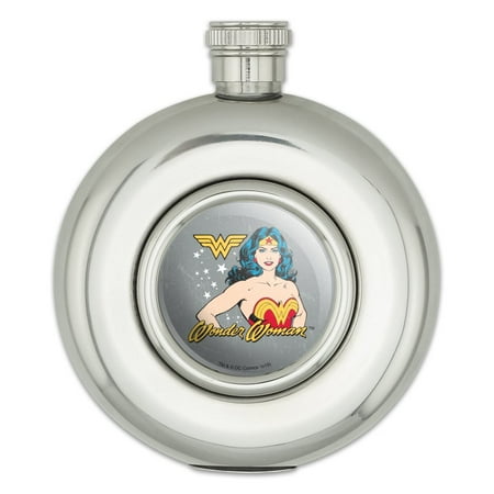 

Wonder Woman Vintage Icon Round Stainless Steel 5oz Hip Drink Flask