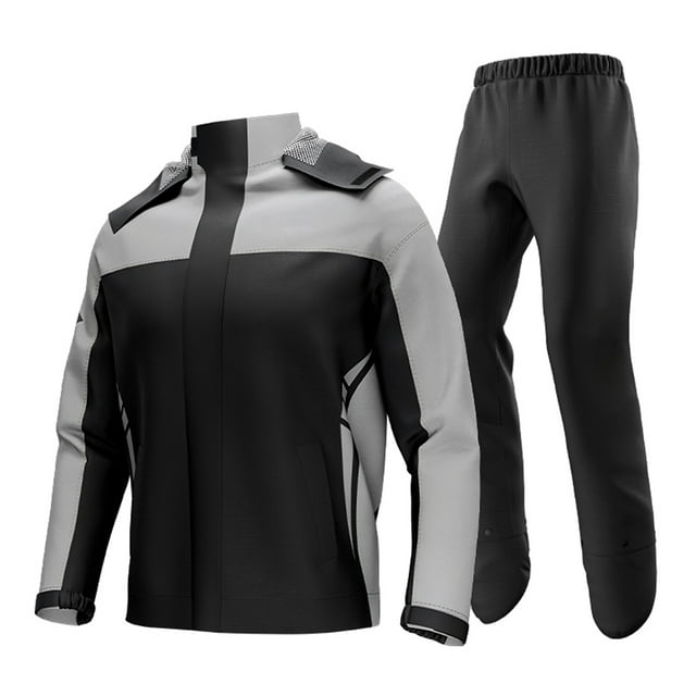 Combinaison de Pluie Imperméable pour Moto Hommes Femmes avec Sac de Rangement