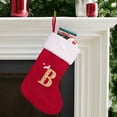 thumbnail image 6 of Lilixerw Red Knitted Christmas Stocking with Embroidered Letter,Festive Gifts Bag for Candy & Toys,Xmas Party Decor for Fireplace & Tree,11.8x8.3 Inch,Letter B, 6 of 6