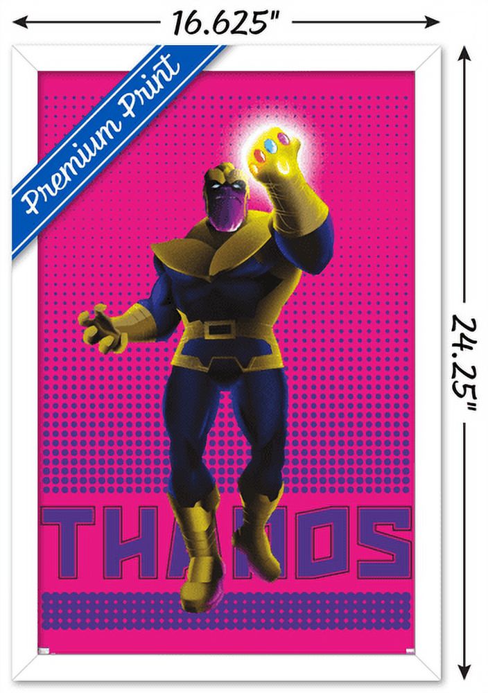 Marvel Shape of a Hero - Thanos Wall Poster, 14.725" x 22.375" Framed
