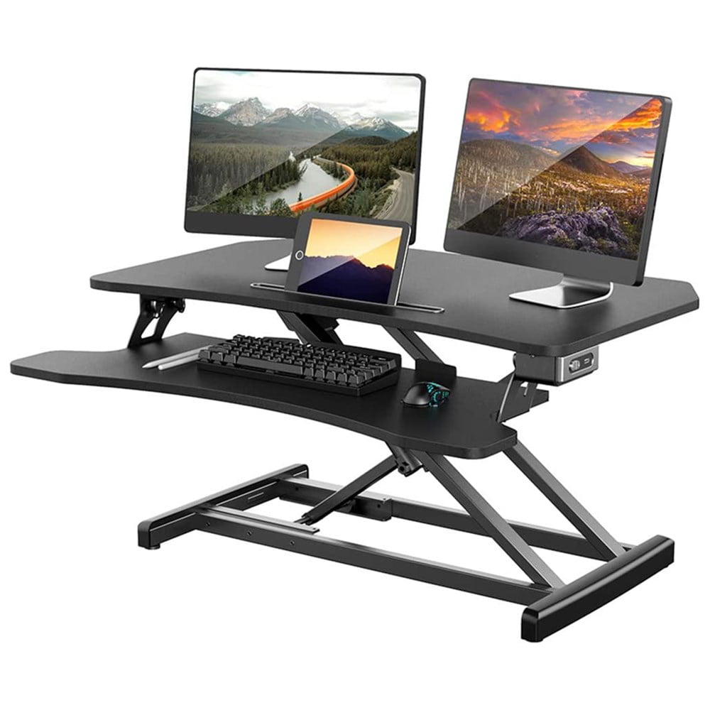 electric height adjustable standing desk converter