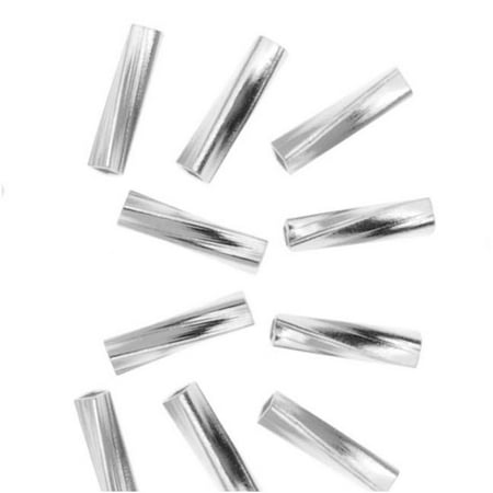 - Silver Plated Twisted Liquid Tube Beads 6mm (50)