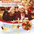 thumbnail image 5 of Patiojoy Lighted Christmas Reindeer & Sleigh Pre-lit Holiday Outdoor Decoration w/100 Warm Lights 8 Ground Stakes 30 Cable Ties Light-up Santa Sleigh & Reindeer, 5 of 10